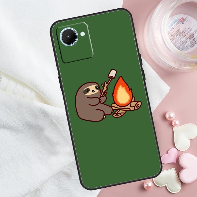 Cute Sloth Animal For Realme 14 10 11 12 13 Pro Plus GT 6 5 6T GT7 Pro C61 C55 C53 C51 C21Y C25S C75 C67 Case