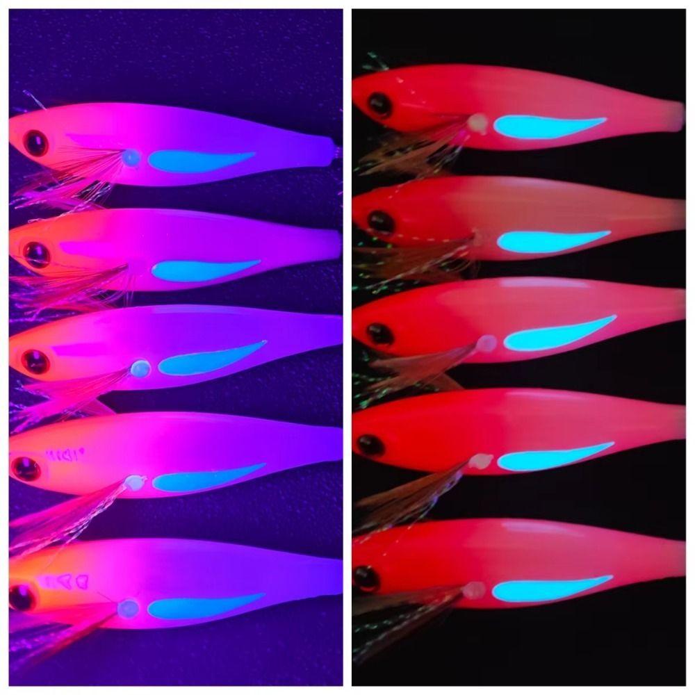 Luminous Squid Jig Horizontal Artificial Calamar Wobbler Octopus Bait  Cuttlefish Fishing