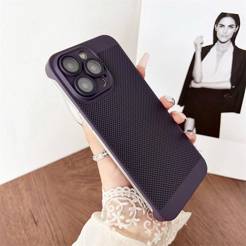 Luxury Radiator Buffer Case for iPhone 16 Pro Max 15 14 Plus 13 12 11 Lens Protector Shockproof Armored Phone Case