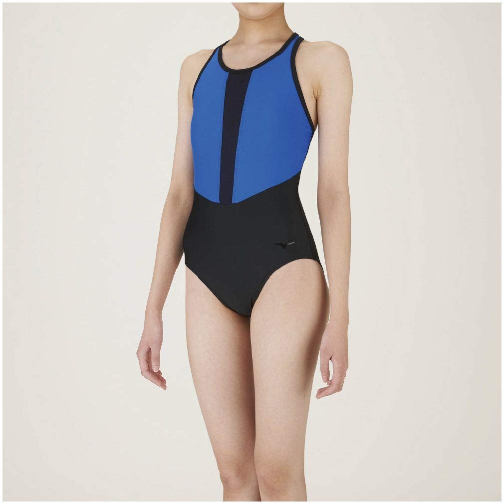 

MIZUNO Fitness Swimsuit for the Size Blue Women s One-Piece Gym, N2JA938027, M,