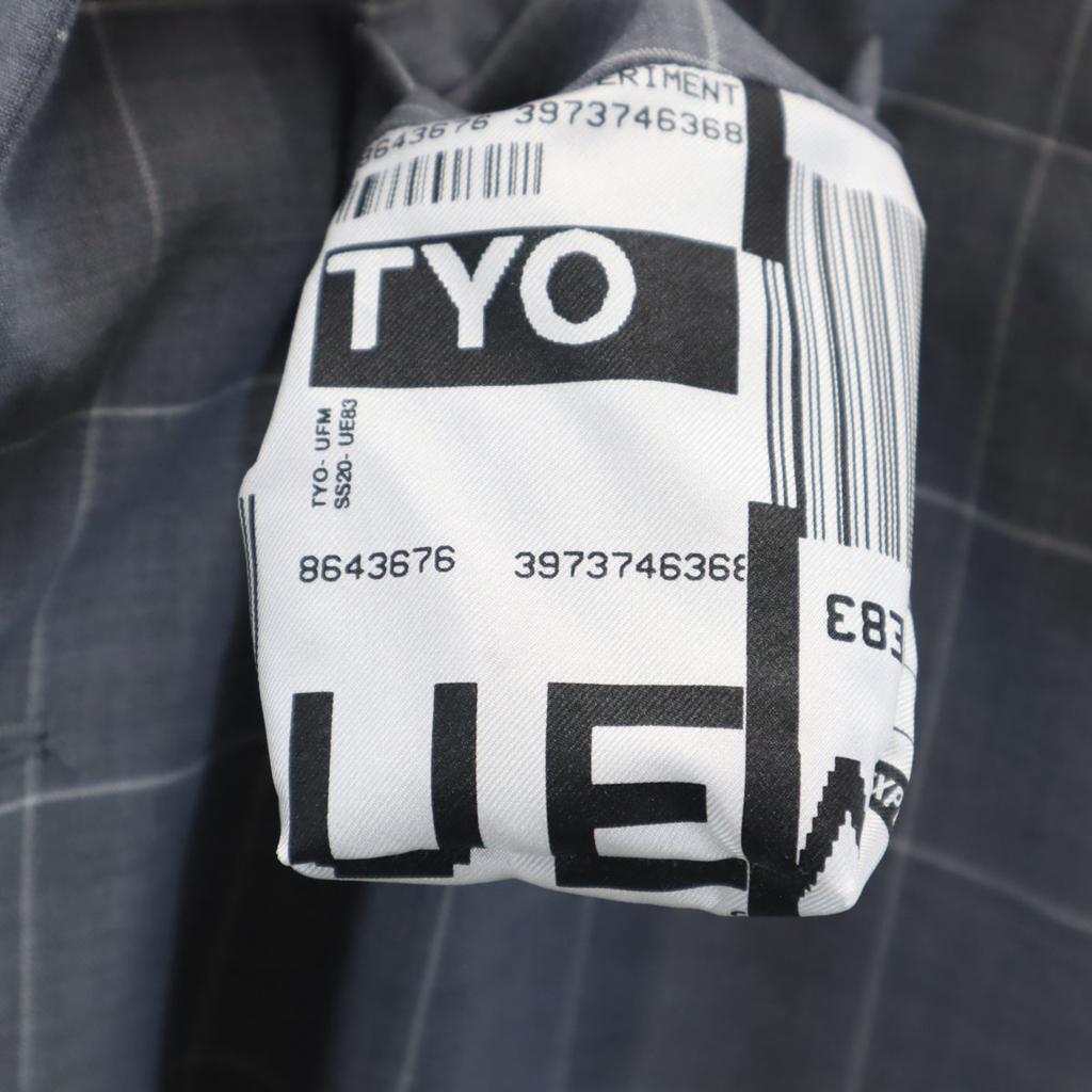 Unused Uniform Experiment 20SS Window Pen Check 3B Tailored Jacket Men's Used