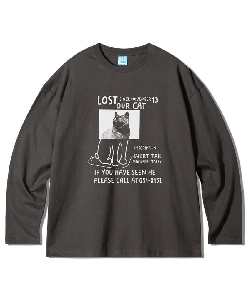 Geulaenpini Lost Cat Oversized Long Sleeve - Grey