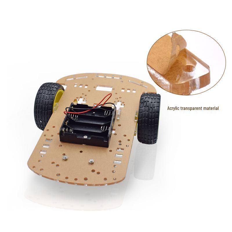 4WD/2WD Smart Line-Following Remote Control Robot Car with Ultrasonic Features