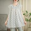 Short Sleeve Oversized Chiffon Vintage Polka Dot Casual Loose T Shirt Tops Women Summer T-shirt