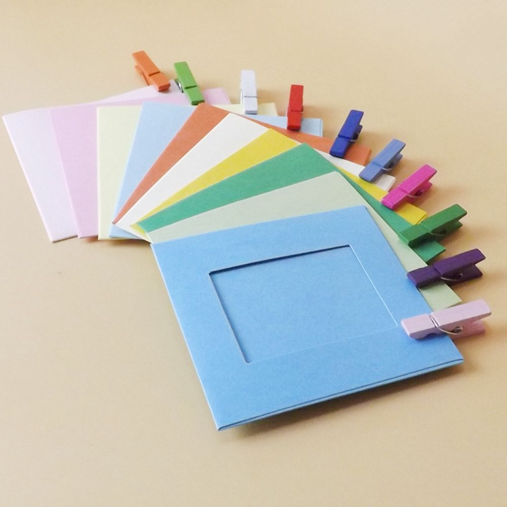 Picture Art Picture Wall Hanging with Wood Clip Rope Photo Frame Paper Photo Album Frame 3Inch DIY