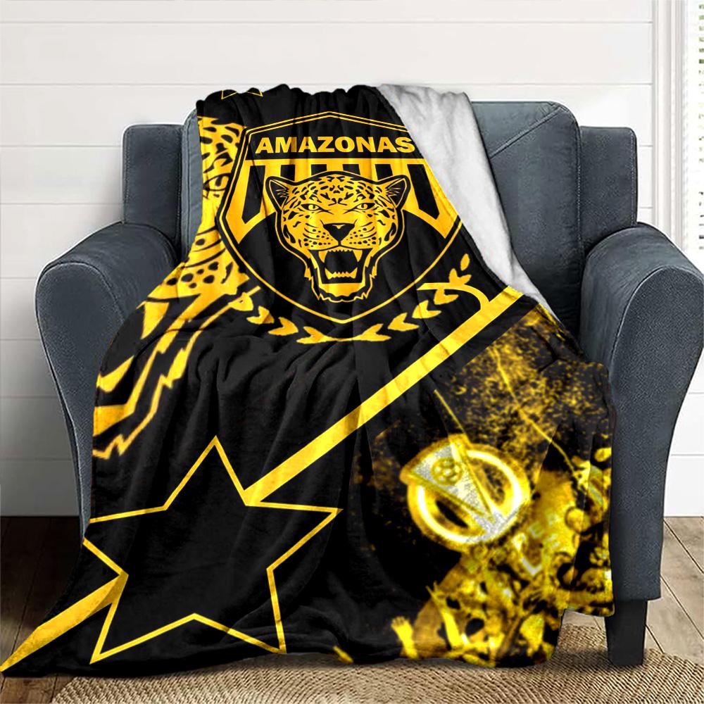 AMAZONAS FC Print Flannel Blanket High Quality Warm Comfortable Cover for All Seasons Perfect for Gifts Home Decor