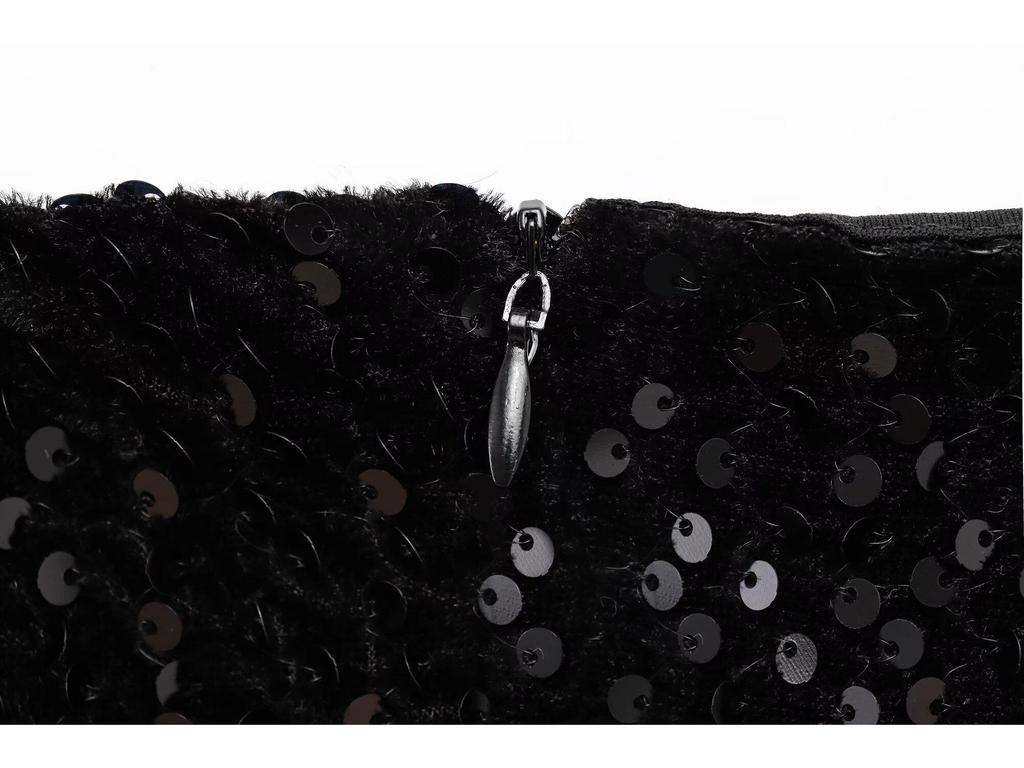 Spring 2025 Women's Sequin & Feather Embellished Dress – European & American Fashion Style