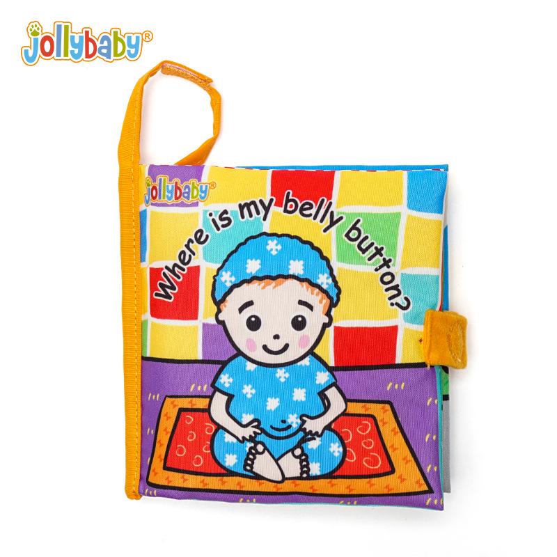 Jollybaby Animal Tail Peek-a-Boo Cloth Book - Baby Toy for Early Education (0-3 Years)