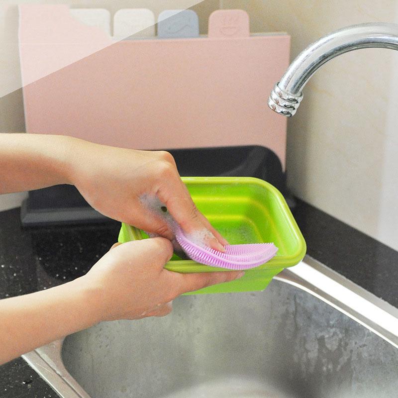 Multifunctional Silicone Brush Silicone Dishwashing Brush Decontamination Pot Bowl Cleaning Brush