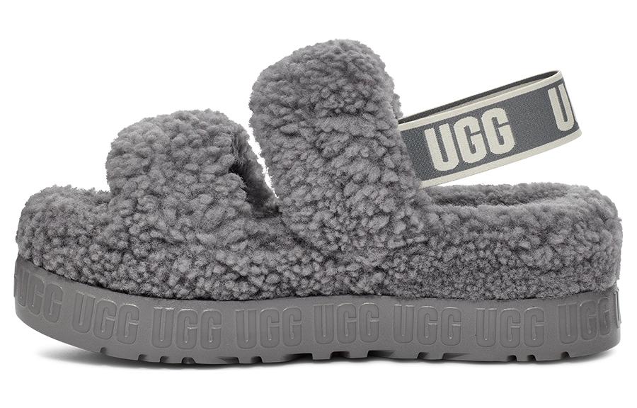 UGG Fluff Fleece Lined, Clean/Simple Fashion Mules Fuzzy Slippers Women s Lighthouse Gray 1120876-LGH 36