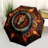 1pc Dragon Mandala Artwork Umbrella with Plastic Handle,Suitable for All Seasons Home Travel Outdoor UmbrellaM1288