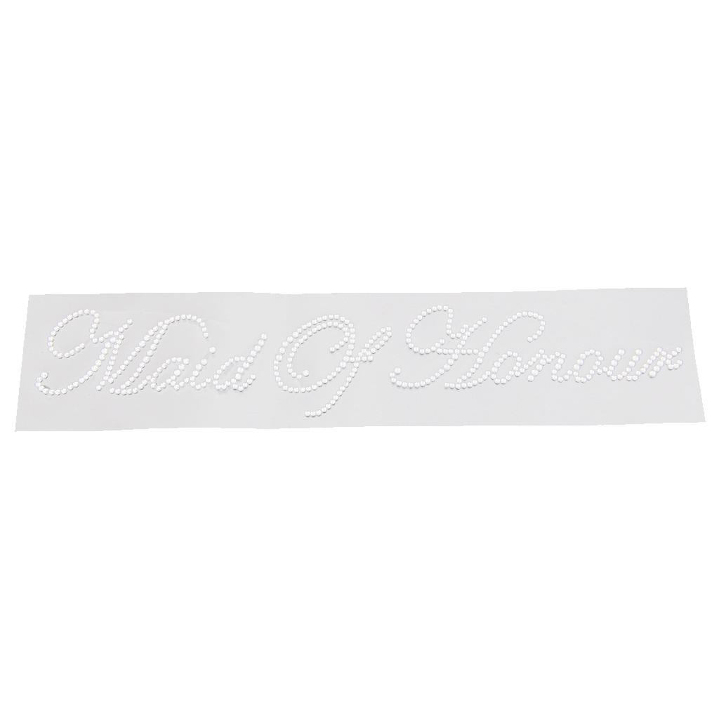 

Bride Mother Bridesmaid Rhinestone Sticker Motif Transfer Wedding D