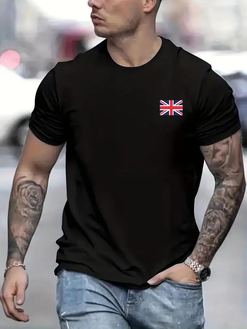 

The Union Jack Pattern Flag Print Men s Britain Comfy T-Shirt Graphic Summer Tee S разноцветный