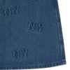 New MLB SS24 New York Yankees Denim Short Skirts Women's Blue 3FDSM0343-50INS