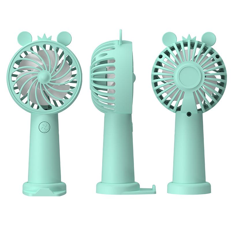 Portable Mini Smart USB Rechargeable Silent Desktop Fan + USB Power Cable
