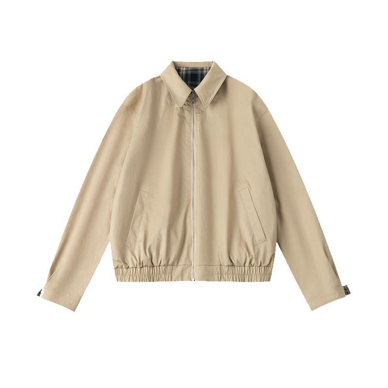 Spring and Autumn Trend Fashion Double-sided Retro Plaid Jacket for Men and Women