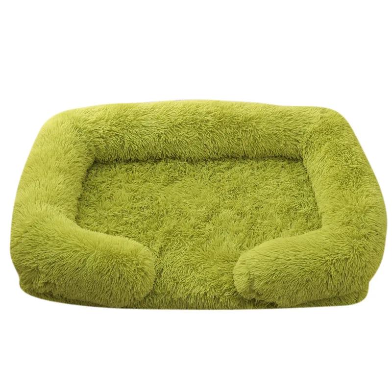 Grand lit pour chien en peluche pour animal de compagnie, coussin épais d'hiver, lit de couchage pour chien, canapé amovible, petit et grand chien