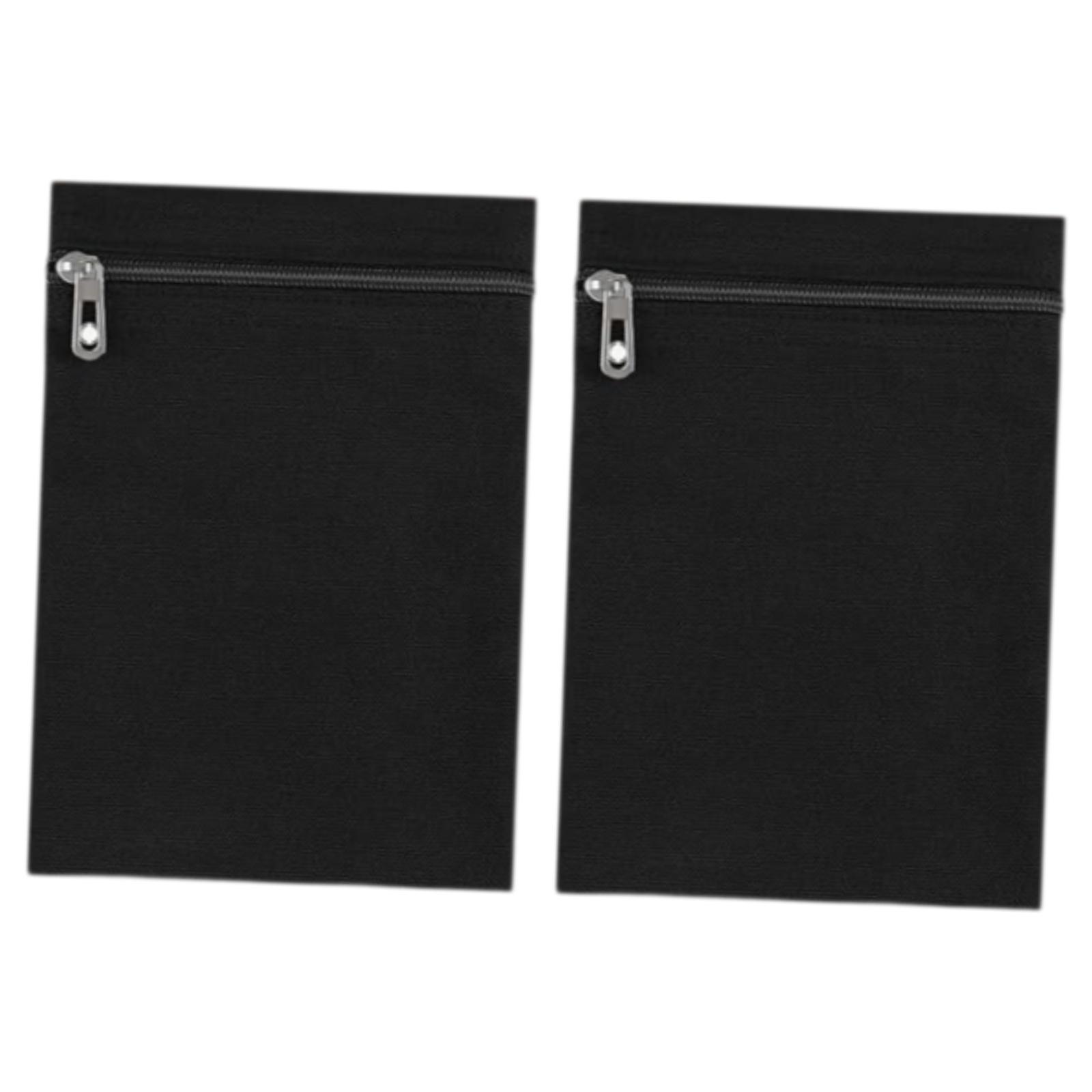 Карман на молнии из холста, скрытый карман, швейные принадлежности для одежды и туристического снаряжения чёрный