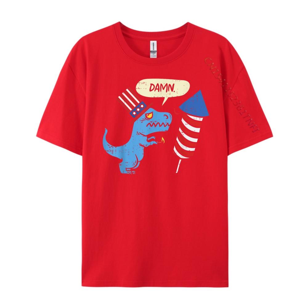 

Damn Trex Short Hands Firecracker Firework 4th Of July Fashion T Shirt Men Free Shipping Clothes Street S