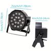 RGB LED Stage Par Light 18 LEDs DMX512 Sound Activated Disco Lamp with EU/US Plug for DJ Party Club Show Holiday Decoration