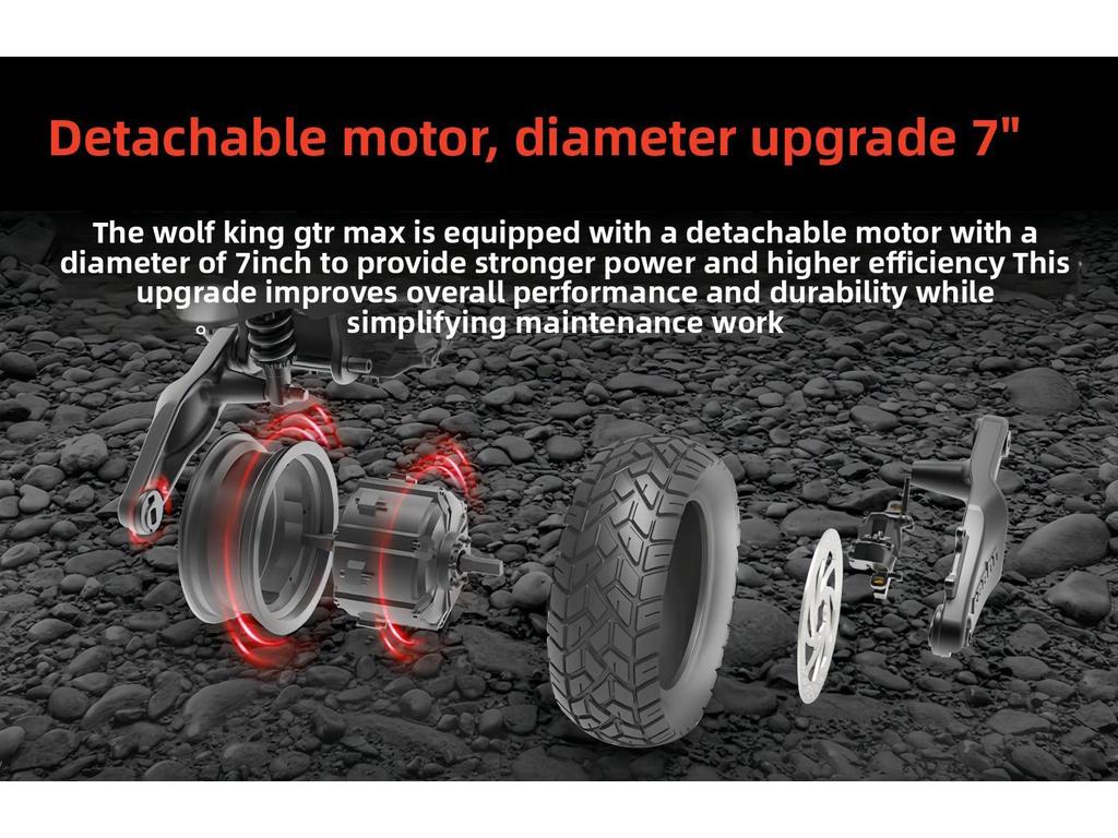 Kaabo GTR Max Off-Road Folding Electric Scooter - 72V 40Ah, High Durability, Shock Absorption.