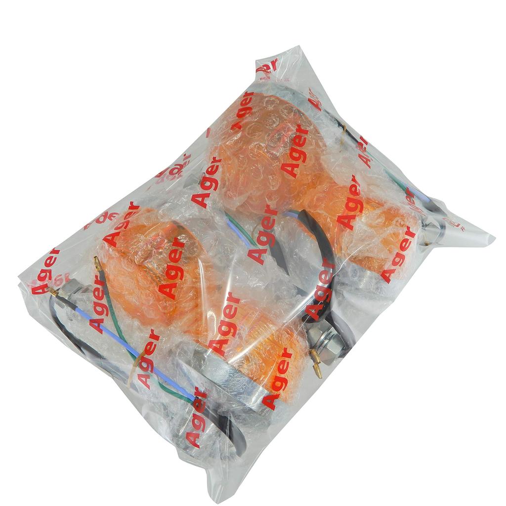 Ager CB Type Hawk Turn Signal Valve with Stay, Orange, General Purpose, 4 Pieces