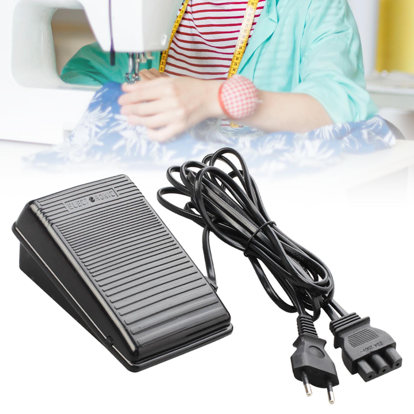 

Sewing Machine Foot Pedal Power Cord Replacement 220V Repair Multifunctional Sewing Machine Parts Foot Control Pedal Foot Switch чорний