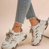 Fashion 2025 Versatile Platform Mesh Women's Vulcanize Shoes Mixed Colors Outdoor Lace Up Women Sneakers Hot Sale PU Ladies Casual Shoes