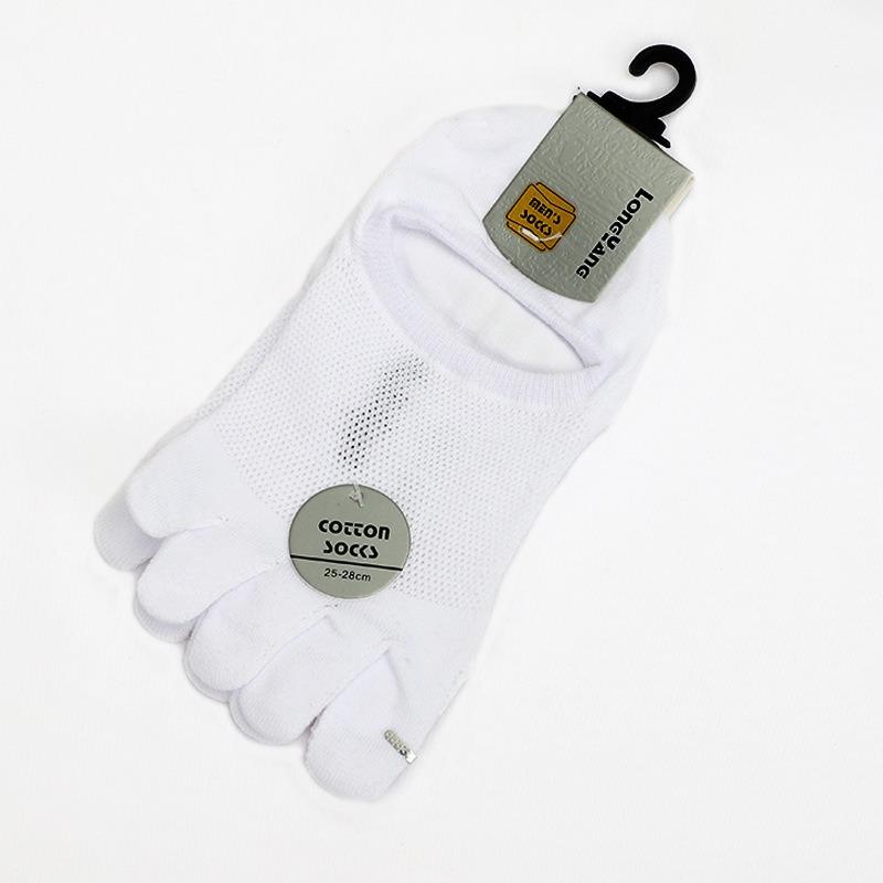 Women Spring and Summer Versatile Mesh Invisible Shallow Mouth Low Top Breathable Cotton Five Toe Socks