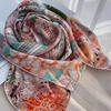 Bysifa|New Green Real Silk Scarf Femmes Foulard Fashion Luxury  100% Silk Scarves Shawls Fall Winter Long Scarves Hijabs