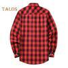Fall Winter Men Shirt Coat Plaid Print Long Sleeves Chest Pocket Turn-down Collar Single-breasted Loose Contrast Color Jacket