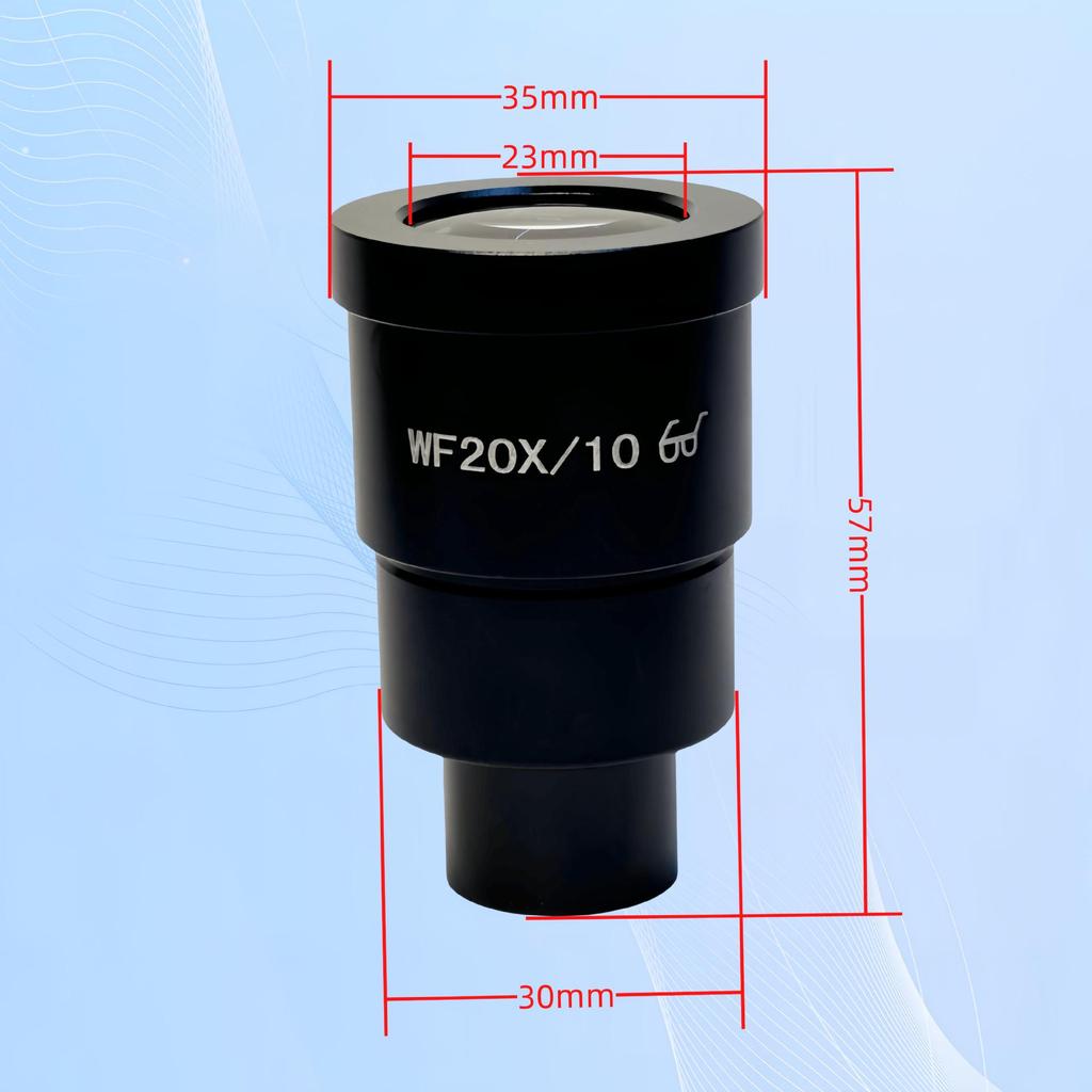 Wide-Angle High-Eye-Point Stereo Microscope Eyepiece WF10X/20/22 WF20X/10/12, 30mm Interface