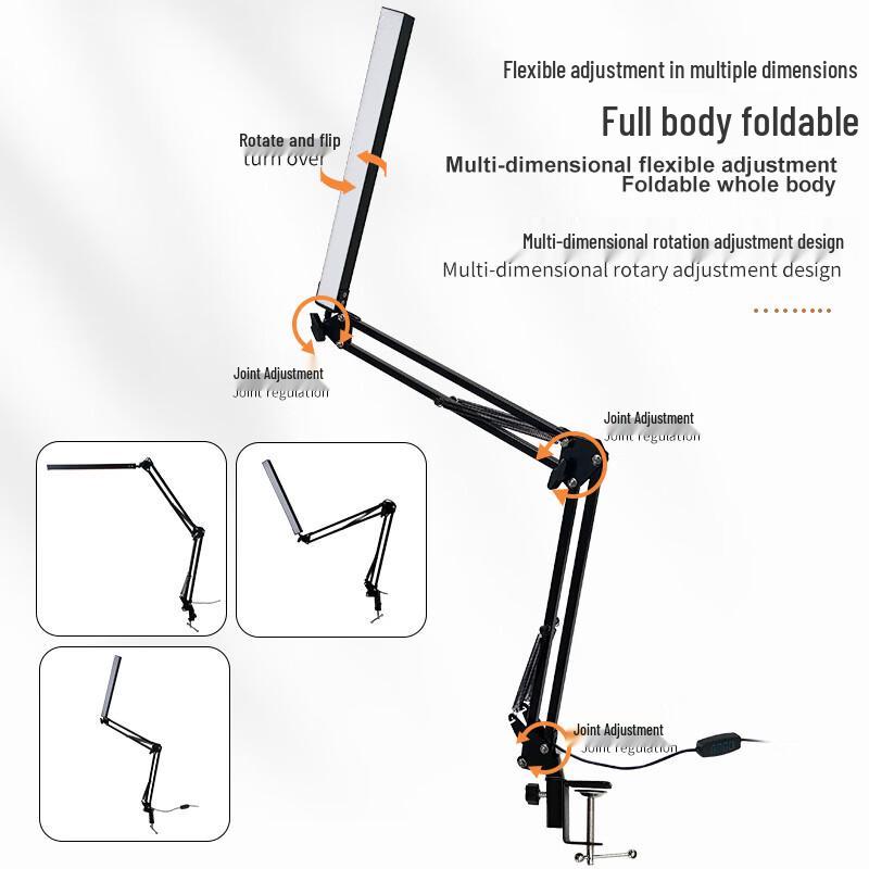 Oeny LED Long Arm Clip Desk Lamp