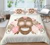 Bedding Set 3D Skull Printing Bedding Set Bedclothes Bed Three Piece Comfortable Pillowcase Polyester Quilt Cover