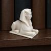 3D Printed Egyptian Sphinx Statue, White Lion Figurine for Desk, Ancient Egypt Home Decor for Shelf, Mythical Gift for History Buffs