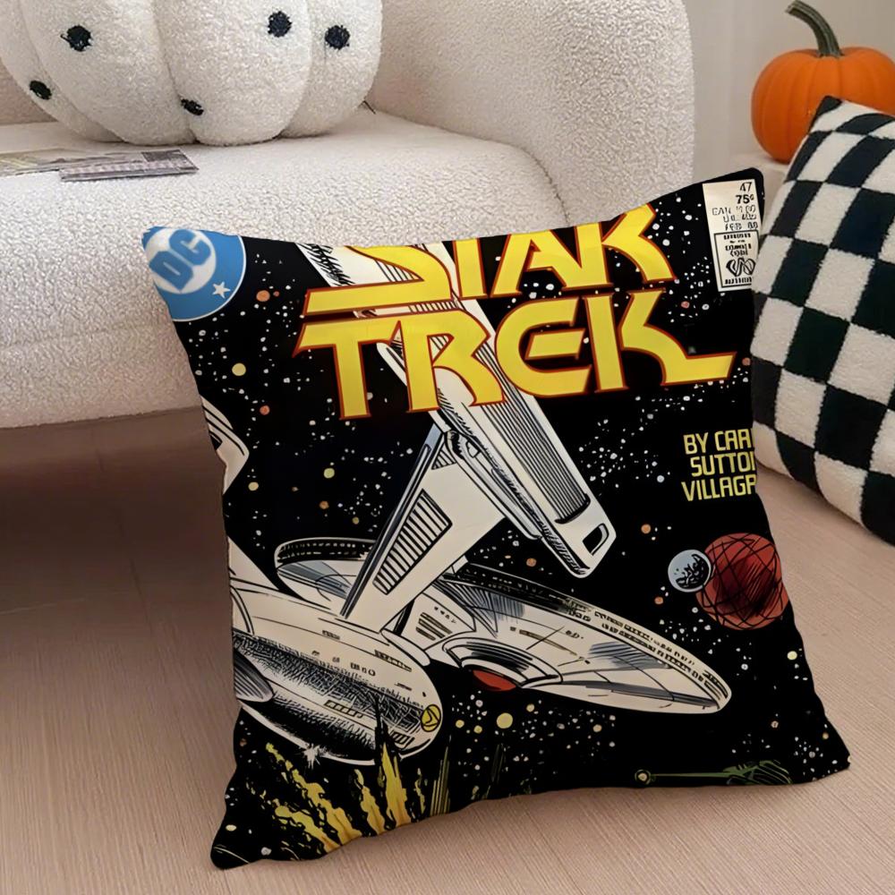 Science Fiction Movie S-Star Trek Cushion Cover Linen Pillow Case Soft Breathable Protective Couch Room Decoration