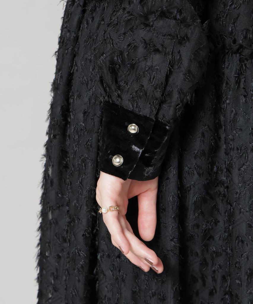 Nano Universe Fringe Jacquard Narrow Shirt Size Dress, Women's, S, 020, Gray, 669-5219326