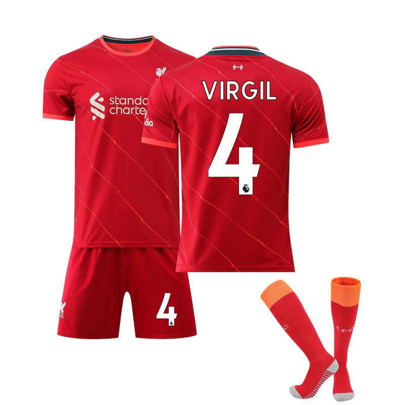 2122 Liverpool Home No. 11 Saleh No. 10 MANET Football Shirt Children's Adult Suit Training Shirt