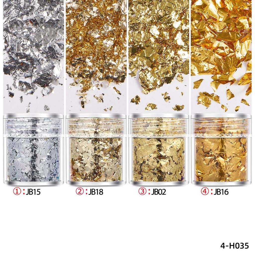 4pcs/Set Confetti Gold Foil Leaf Flakes Craft Paper For Wax Seal Making Wedding Invitation Envelope Decoration Candle Making