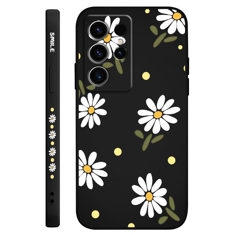 Coque de téléphone élégante à marguerites pour Samsung Galaxy S25 S24 S23 S22 S21 S20 S10 S10E Ultra Plus FE Note 20 Ultra Plus