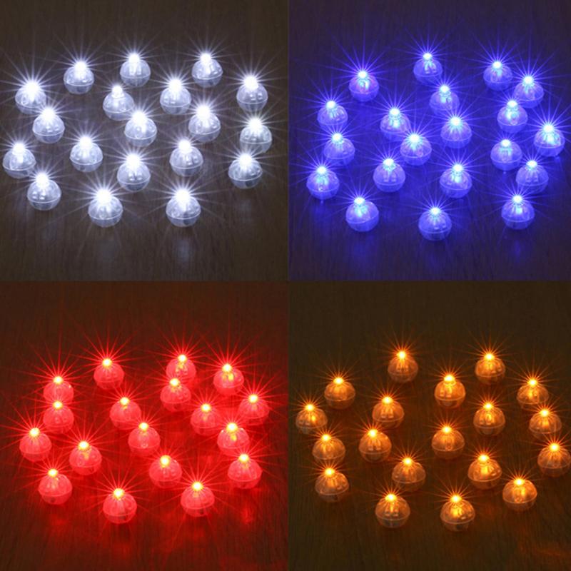 10Pcs Creative Colorful Led Balloon Light Tiny Mini Round Ball Lamp Bar Lantern Christmas Wedding Party Decorations Accessories