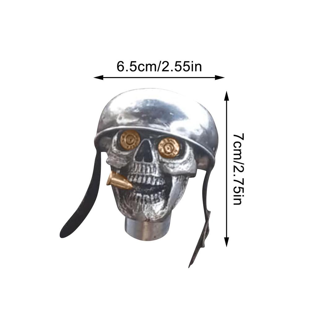 Skulls Soldier Grip-Handcrafted Gear Knob Sliver Devil Skulls Car Stick Shifter Handle Skeleton Style Automatic Transmissions