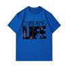 Men's 100% Cotton O-neck Short Sleeve T-shirt, Casual Camping Life Printed Top with Pine Tree Moon Star Camper Pattern for Daily Outdoor Wear