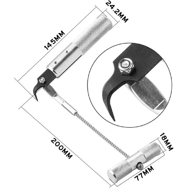 Windshield Removal Tool Kit 7pc Automotive Wind Glass Removal Hand Tool Windscreen Remover Set
