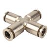 4 6 8 10 12 14 16mm PU Winkelstück Kreuzstück Y-Stück Vernickelt Messing Steckverbindung Schnellverbinder Entriegelung Pneumatikverschraubungen Luftfitting