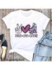 Watercolor Peace Love Skating Graphic Print Tshirt Girls Roller Skating Enthusiast T Shirt Wounisex Funny T-Shirt Female Wholesale