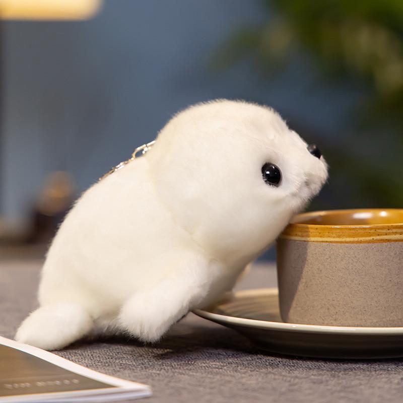 Fluffy Seal Adorable Plush Toy Cute Stuffed Animal For Kids Perfect Comfort Gift