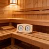 Accurate Digital Sauna Temperature & Humidity Meter with Large Display Strong Pine Wood Thermometers for Wellness Center