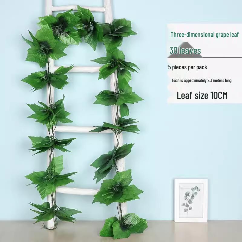 Rattan Vine Decorative Fake Leaves for Ceiling and Pipe Covering