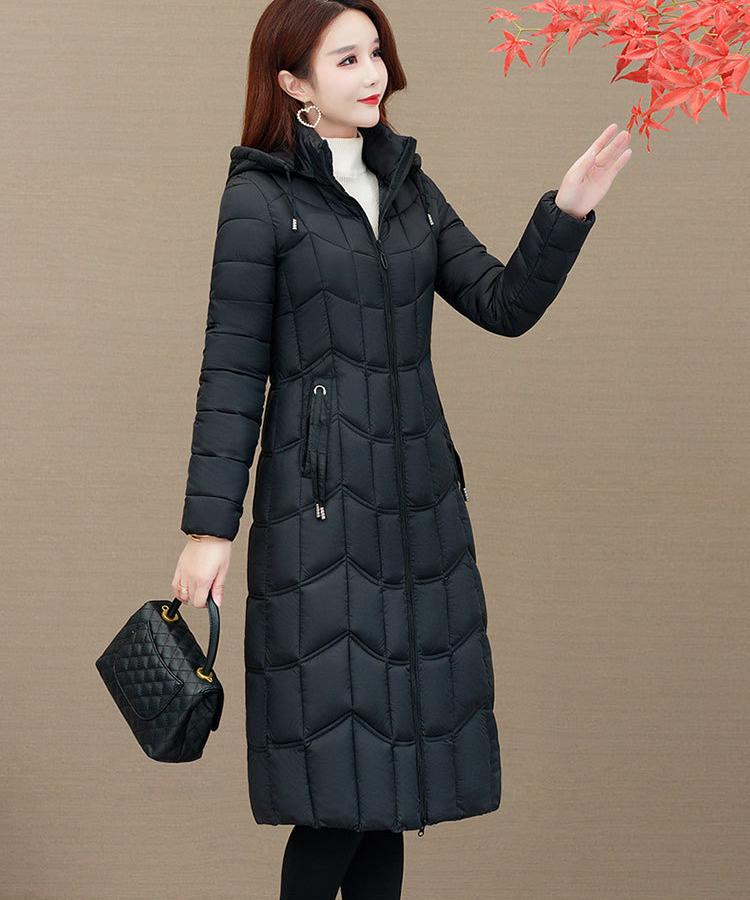 Autumn Womens Winter And Hooded Slim Fit Thick And Warm Long Middleaged Mothers Jacket 6 Colors